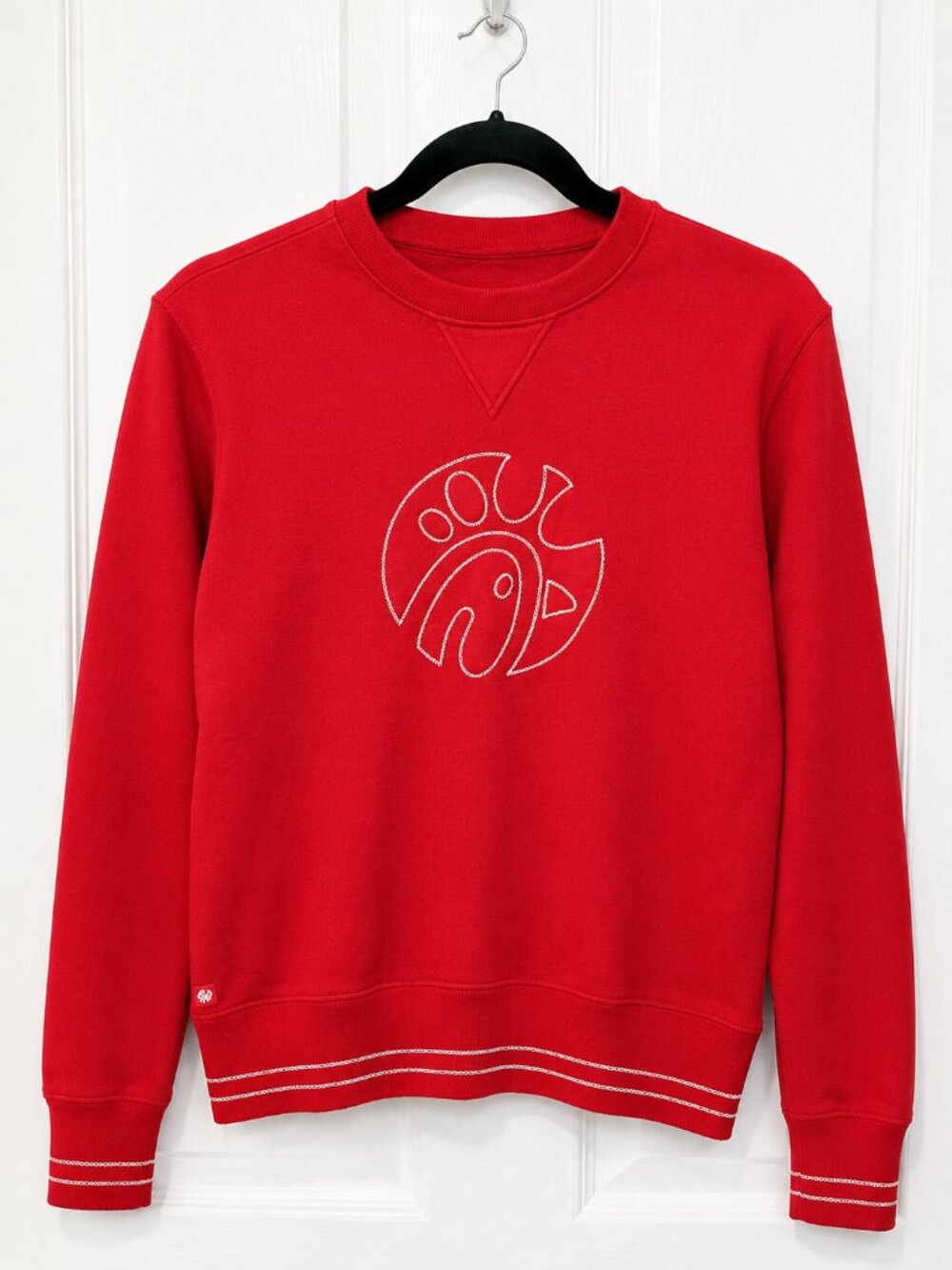 Chick-fil-A Y2K Oobe Red Crewneck Sweatshirt XS Employee Uniform Workwear